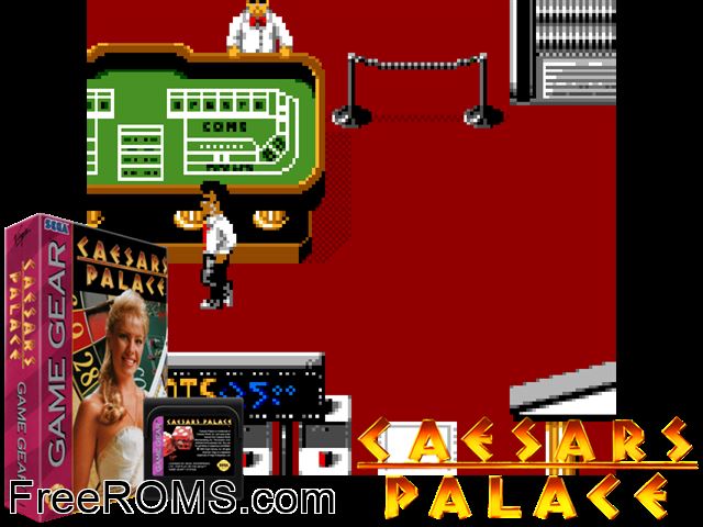 Caesar's Palace Game Gear game showing 3D box cover and gameplay screenshot